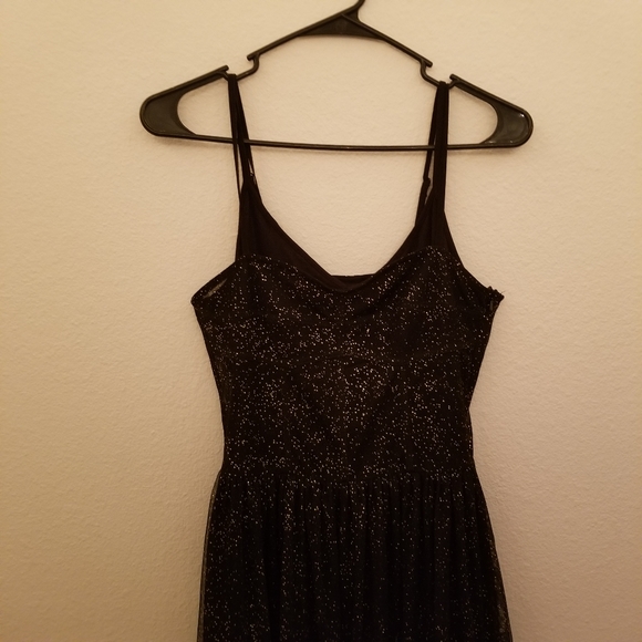 Divided sparkles dress tulle bottom strappy black - Picture 5 of 8